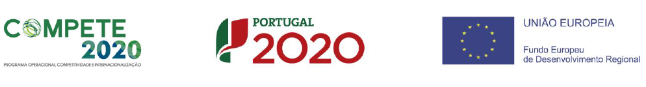 Logotipos COMPETE 2020, Portugal 2020 e Uniao Europeia FEDER