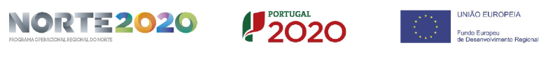 Logotipos NORTE 2020, Portugal 2020 e Uniao Europeia FEDER